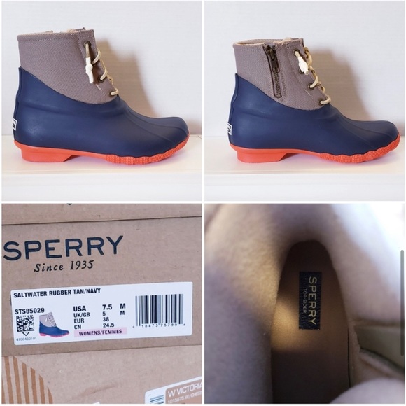 NEW! SPERRY Saltwater rubber rainboot Size 7.5 - Picture 5 of 6